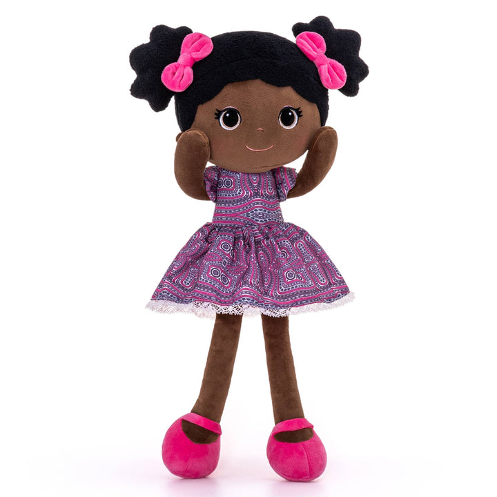 MABEL DOLL - AFRICAN PRINT - BLACK DOLL/AFRICAN AMERICAN