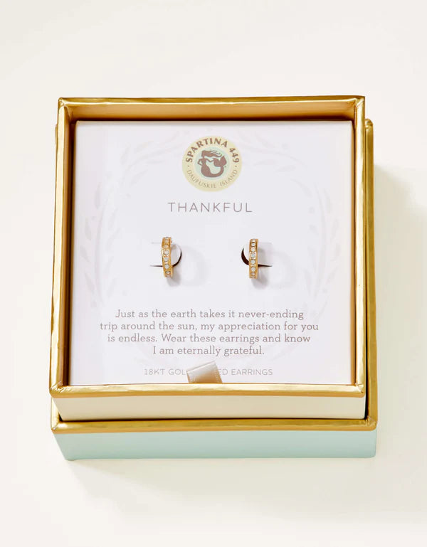 Sea La Vie Hoop Earrings Thankful/Ring