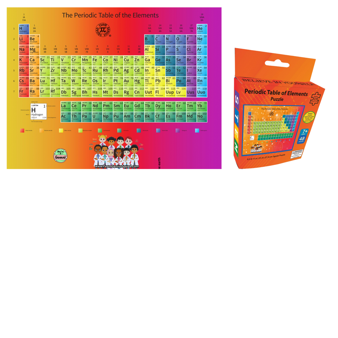 STEM Puzzle Periodic Table of Elements – Learn, Play, and Be a Future Genius!: Periodic Table of Elements Puzzle