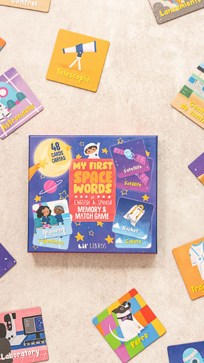 My First Space Words in English &amp; Spanish Memory &amp; Match Game (Bilingual: English and Spanish)