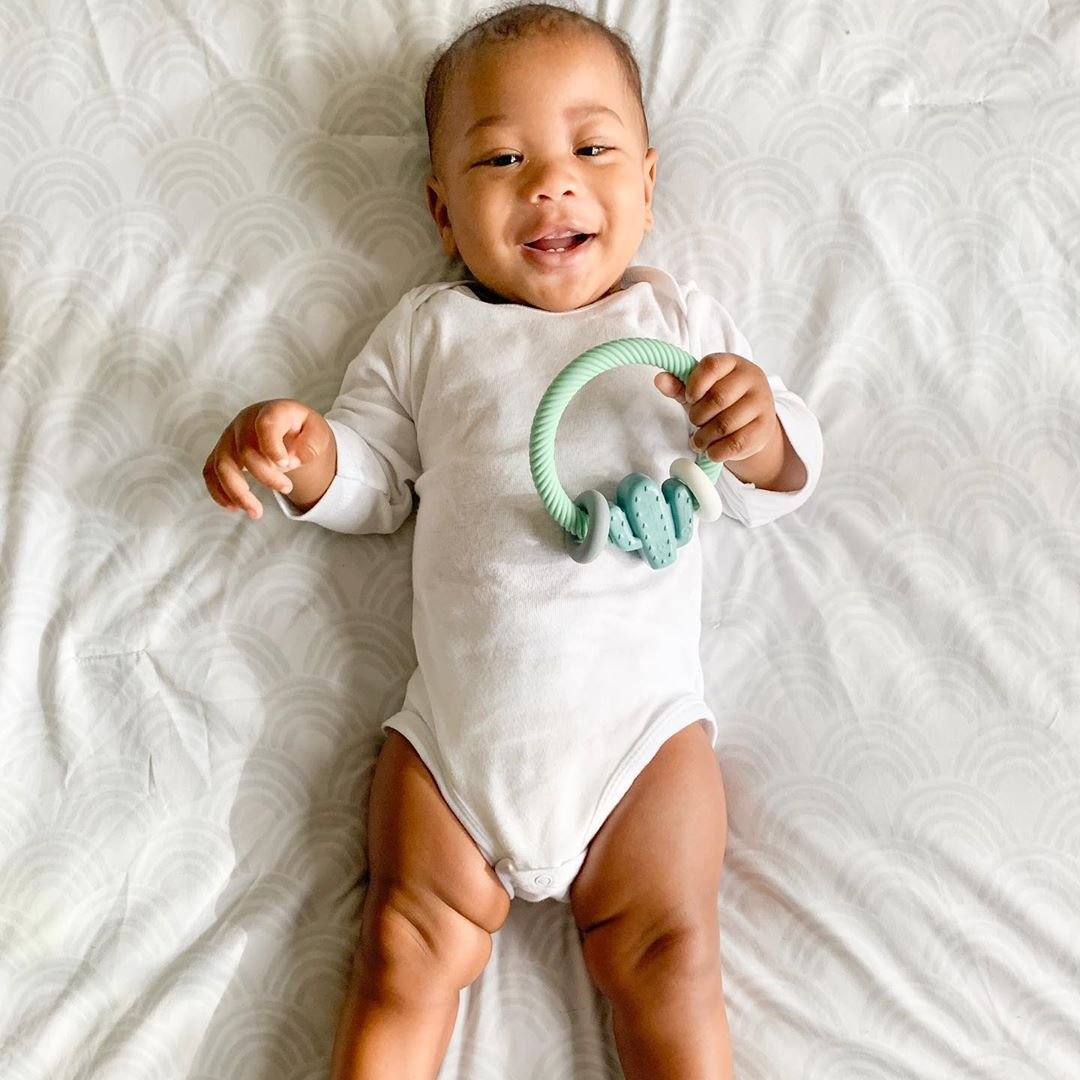 Ritzy Rattle™ Silicone Teether Rattles: Highland Cow