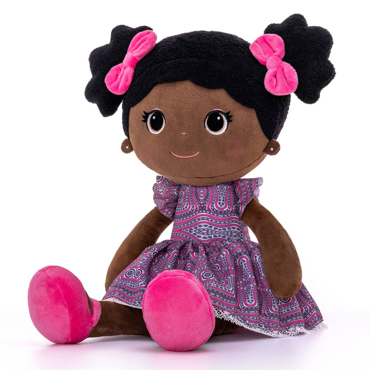 MABEL DOLL - AFRICAN PRINT - BLACK DOLL/AFRICAN AMERICAN