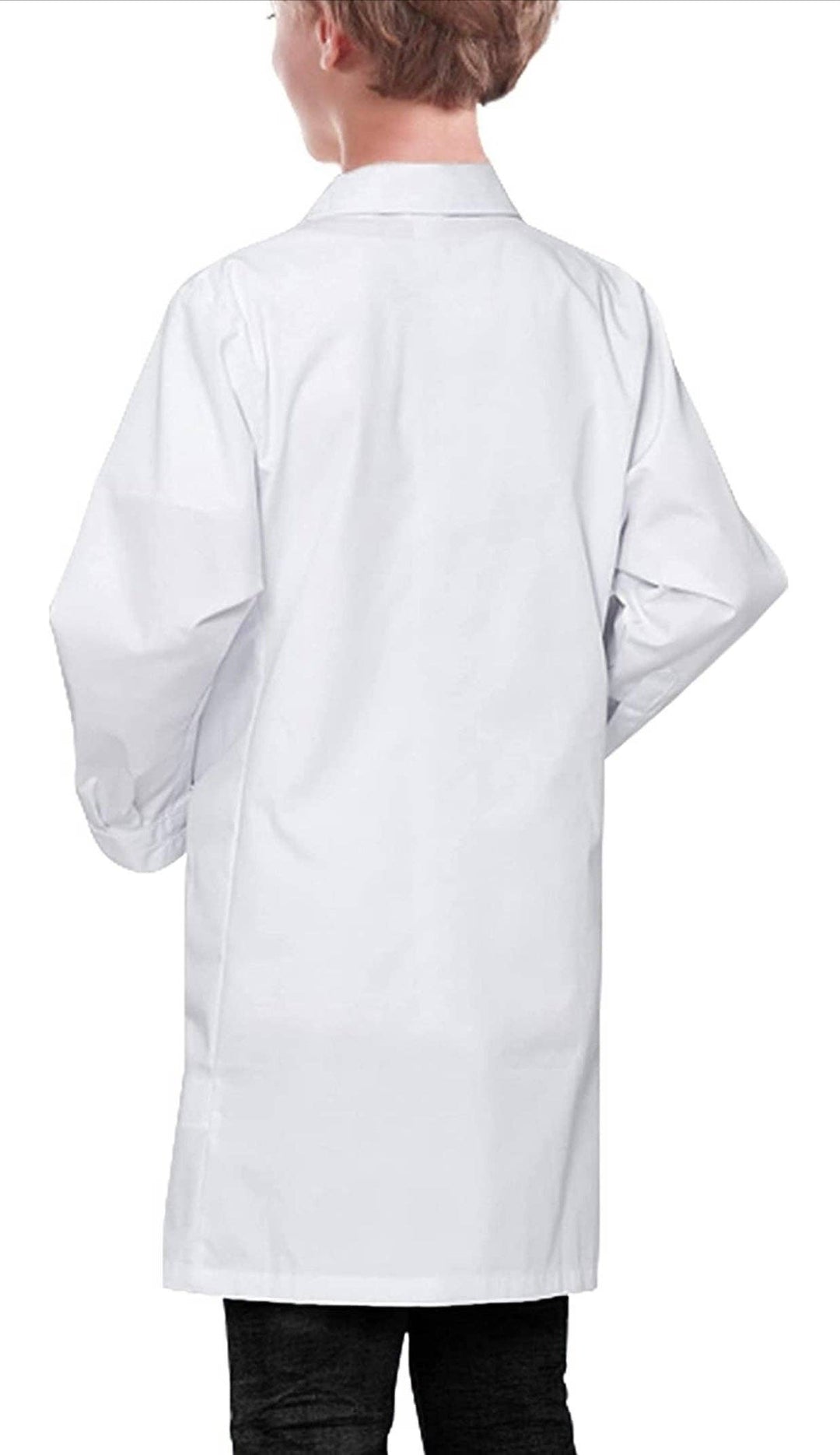 Youth STEM Lab Coat with Safety Glasses & Team Genius Squad Logo: White / XL