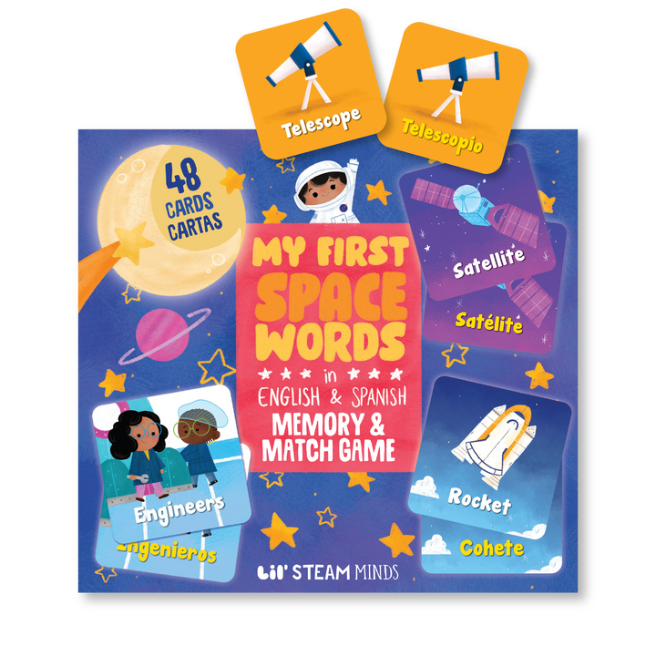 My First Space Words in English &amp; Spanish Memory &amp; Match Game (Bilingual: English and Spanish)