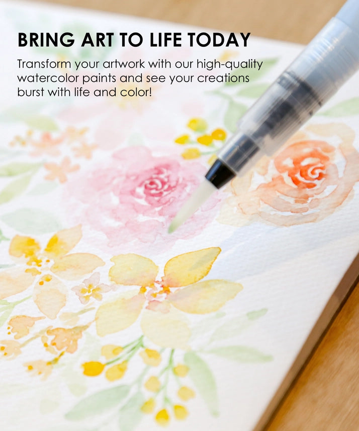 Watercolor Pocket Set Of 12 With Brush - Essential