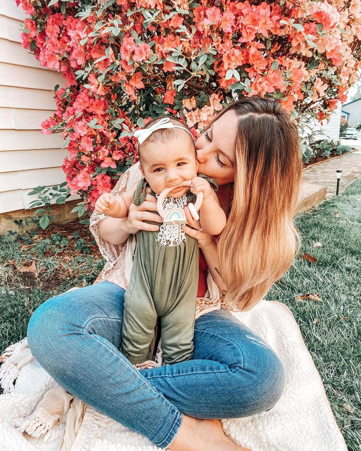 Ritzy Rattle™ Silicone Teether Rattles: Highland Cow