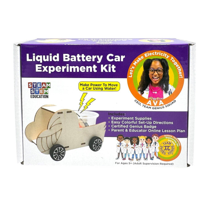 Liquid Battery Car - STEM Experiment Kit – Make Electricity With Liquid and Be a Certified Genius!
