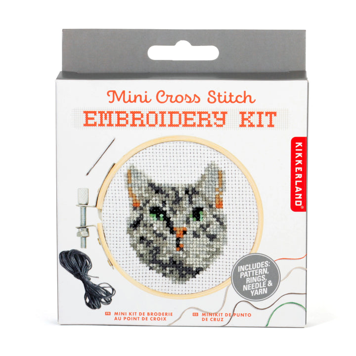 KIT CAT MINI CROSS STITCH EMBROIDERY