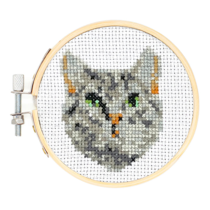 KIT CAT MINI CROSS STITCH EMBROIDERY