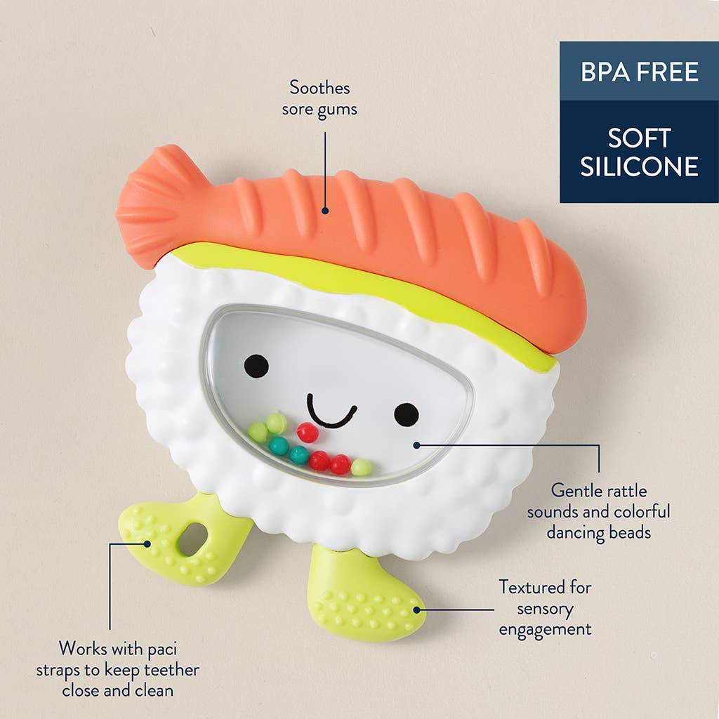 Sweetie Shake Plus™ - Teething + Rattle Toy: Sushi