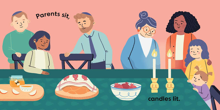 Rosh Hashanah: New Year, Gather Near (An Our Neighborhood Series Board Book for Toddlers Celebrating Judaism) by Leah Weber: Board Books; 22 pages / English