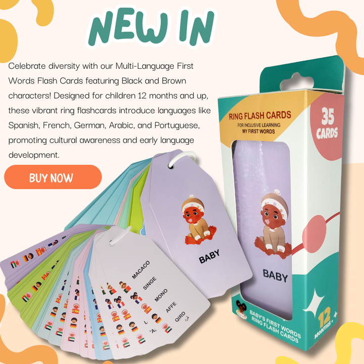 Multi Language Diversity Ring Flash Cards : My First Words