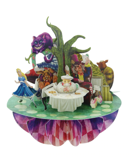 Alice in Wonderland 3-D Pirouettes Pop-Up Card | Santoro London