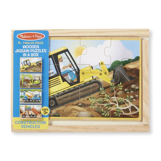 Construction Vehicles Puzzle in a Box