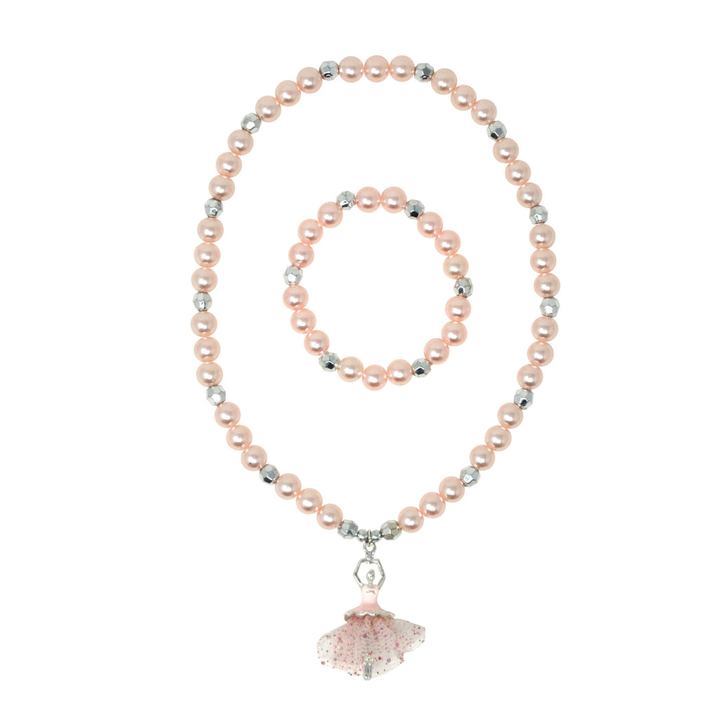 Little Ballerina Necklace & Bracelet Set | Pink Poppy